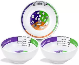 3 Pcs Portion Control Bowl Bariatric Portion Measuring Bowls for Weight Loss Bal - Picture 1 of 7