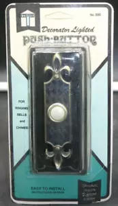 Vintage Trine Lighted Push Button Doorbell 890 French Traditional Style w/Screws - Picture 1 of 5