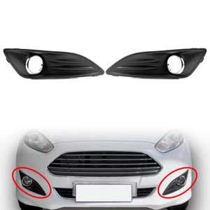 Front Bumper Fog Light Lamp Frame Cover For Ford Fiesta 2013-2019 Pair - Picture 1 of 12