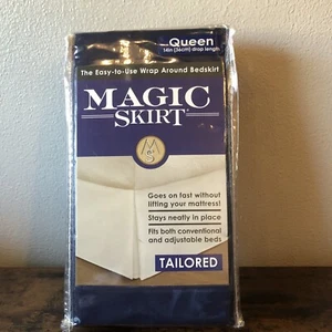 Magic Skirt NAVY03 14 in. Tailored Microfiber Magic Skirt Navy - Queen (B2) - Picture 1 of 7