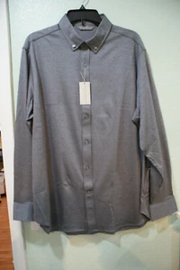 Daniel Cremieux Signature Col. Men Long Sleeve Soft Polo Style Black Shrit (XL) - Picture 1 of 2
