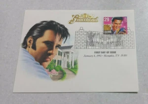 Elvis Presley FDC 5/1/93 Graceland gold embossed First Day Issue Cover 29c 1993 - Picture 1 of 3