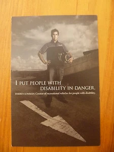 POSTCARD...NATIONAL DISABILITY AWARDS...RECREATIONAL VEHICLES..ADRENALINE RUSH - Bild 1 von 2