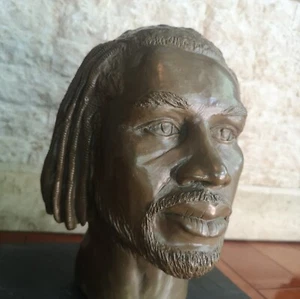 Lennox Lewis W.B.C. Heavy Weight Champion 11" Bust Sculpture on Stone Base 1999 - Picture 1 of 10