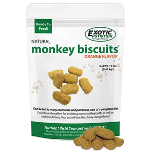 Biscotti scimmia 14 oz. (Sapore arancione) - Cibo sano - Primati nuovo e vecchio mondo - Foto 1 di 7