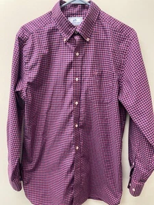 Southern Tide M  Red/Blue  Check Long Sleeve Button Front Men's Shirt - Picture 1 of 12