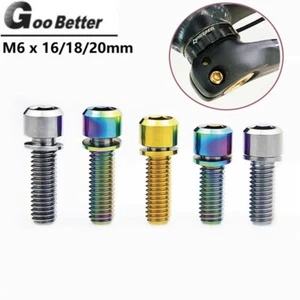 M6 x 16/18/20mm Titanium Alloy Cap Head Screws Bolt with Flat washer Allen key - Picture 1 of 4