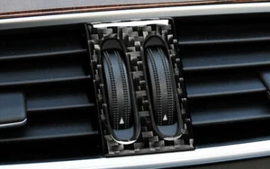 Fit For Benz C-Class Real Carbon Fiber Control Air Outlet Pulley Frame 2011-2014 - Imagen 1 de 5