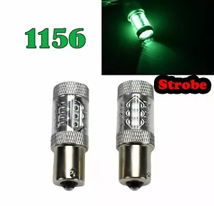 Strobe Rear Signal Light 1156 BA15S 7506 1141 P21W 80W Green LED Bulb M1 Japan M - Picture 1 of 2