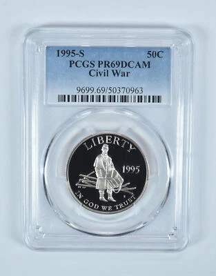 1995-S Civil War Commemorative Half Dollar PR69 DCAM PCGS - Image 1 of 4