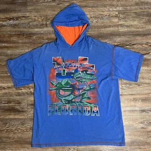 Vintage 90’s University Of Florida Gators UF NCAA Hooded T-Shirt Men’s Size 3XL - Picture 1 of 7
