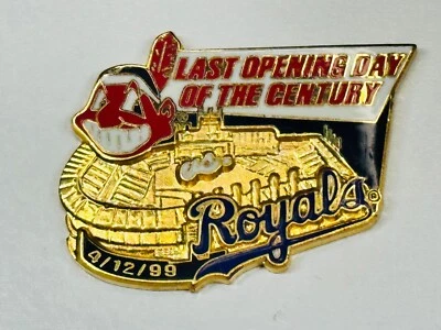 Cleveland Indians Kansas City Royals Opening Game Day Pin April 12 1999 4/12/99 - Image 1 of 2