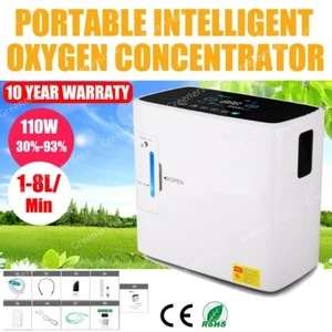 1-8L/min Portable 93% Pureté Concentrateur d’oxygène Générateur Machine 110/220V - Imagen 1 de 12