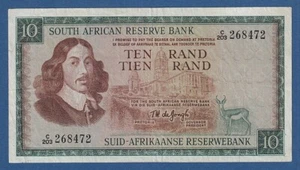 SUDAFRICA // SOUTH AFRICA -- 10 RAND ND ( 1967-74 ) -- BC+ // F+ -- PICK 113b . - Picture 1 of 2
