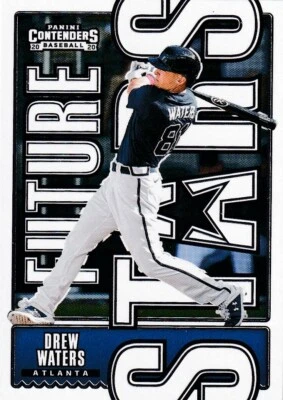 2020 CONTENDERS FUTURE STARS RC DREW WATERS ATLANTA BRAVES ROOKIE B5913-1 - Image 1 of 2