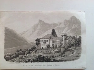 Castel Rametz vicino a Merano in Tirolo.Litografia originale 1871 - Bild 1 von 8