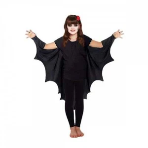 Kids Bat Cape One Size Halloween Vampire Vampiress Dracula Fancy Dress Accessory - Picture 1 of 1