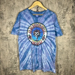 Camiseta Grateful Dead Bertha Calavera y Rosas L Tie Dye De Colección Y2K Azul Púrpura - Imagen 1 de 4