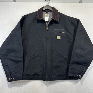Vintage Carhartt Detroit J01 Jacket Union USA 52 Tall XXL Black Blanket Lined  - Picture 1 of 10