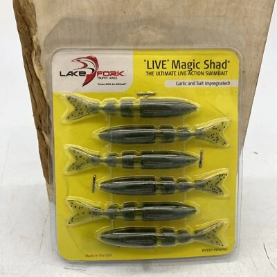 Lake Fork Live Magic Shad Watermelon Swimbait 3.5" Garlic Salt Impregnated - Image 1 of 3