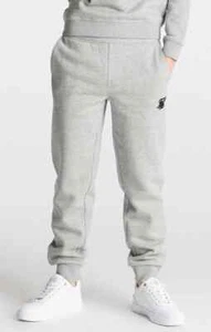 SikSilk Boys Grey Marl Essentials Cuffed Jogger 7-8 Years - Picture 1 of 5