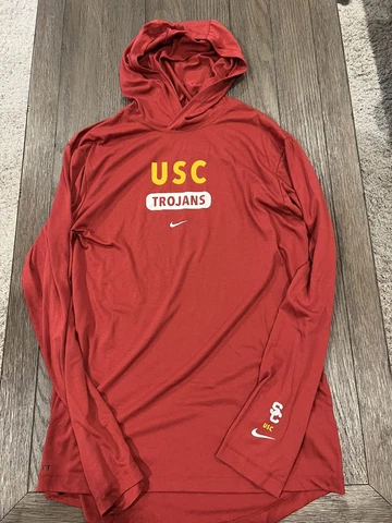 Mens Nike USC Trojans Long Sleeve Hoodie Shirt Medium New $80 Cover