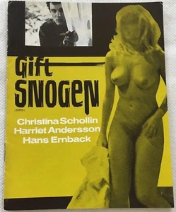 Ormen Harriet Andersson Morgan Andersson Axberg Vtg 1966 Danish Movie Program - Picture 1 of 5
