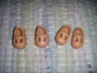 VINTAGE UNMARKED ORIGINAL DOLL SHOES, 3 PAIRS  LOT#C