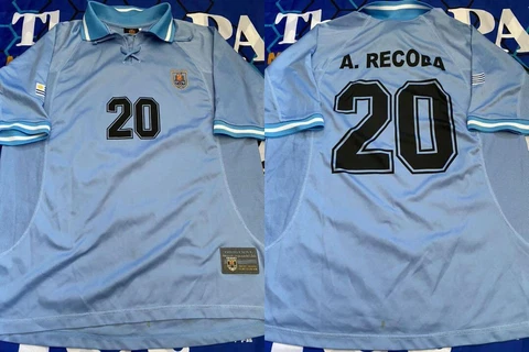 Recoba #20 XL URUGUAY HOME 2002 WC KOREA JAPAN Jersey Camiseta  Futbol Tenfield Cover