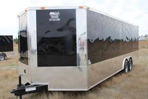 NEW 2025 8.5 X 24 8.5X24 ENCLOSED RACE CARGO CAR HAULER TRAILER - LOADED !! - Picture 1 of 1