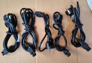 5 uds fuente de alimentación cable de alimentación trébol C5 portátil MickeyMause cable 3 pines polos 5 piezas - Imagen 1 de 1