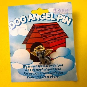 Puppy Dog Angel Pin~Pewter~Guardian Spirit~Clutch Back Clasp~Tie Tack~Hat~Vest - Picture 1 of 4