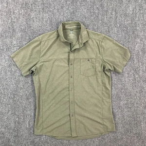 Camisa Kuhl Para Hombre Mediana Verde Manga Corta Abotonada Rendimiento Elastizada Senderismo - Imagen 1 de 8