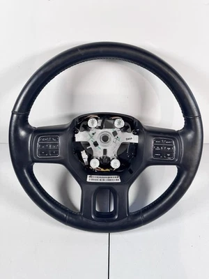 2013-2018 Dodge Ram 1500 2500 Black Leather Steering Wheel HEATED - Image 1 of 4