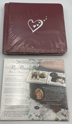 Álbum de recortes Creative Memories 7x7 corazones de lámina roja profunda con páginas y protectores Foto 1 de 4