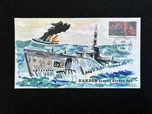 JUNE 8 1994 USS NORMANDY FDC #2838e HARDER SCORES DIRECT HIT, WILD HORSE CACHET - Picture 1 of 2