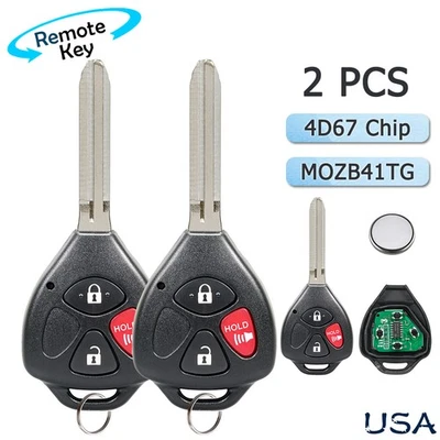 2 Para 2005 2006 2007 2008 2009 2010 Scion tC Mando a Distancia Llavero MOZB41TG + Chip 4D67 Foto 1 de 4