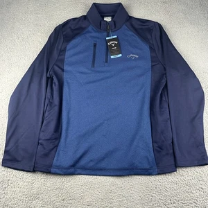 Callaway Golf 1/4 Zip Pullover Large Sapphire Blue Peacoat UPF Langarm - Bild 1 von 9