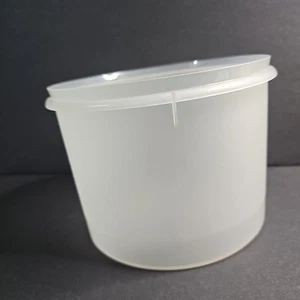 Tupperware Bottom Only Storage Container 265-10 Clear Plastic 5.25" Tall 6.88" W - Picture 1 of 9
