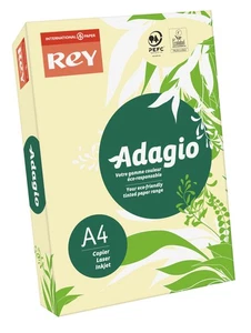 Rey Adagio Paper A4 80Gsm Canary Ream 500 - Picture 1 of 1