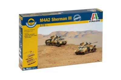 ✅ITALERI 7511 - Scala 1 : 72 M4A2 SHERMAN III - FAST ASSEMBLY Gran Bretagna - Immagine 1 di 4