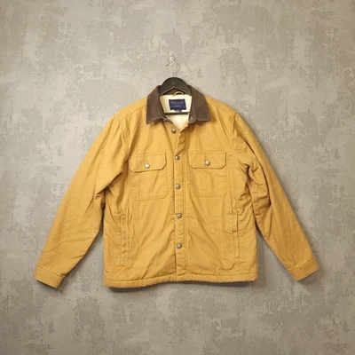 Joules Chore Jacket Men's Medium Brown 100% Cotton Fleece Lined Button-Front - Image 1 of 4