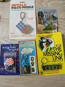Missing Link, Barrel, DIY, Pyramid PG+Co Keychain lot Twisty Puzzle Brainteaser - Picture 1 of 2