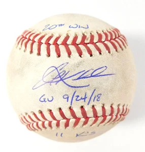 Signed Corey Kluber Cleveland Indians Game-Used Ball on 9-24-2018 vs. White Sox - Picture 1 of 4