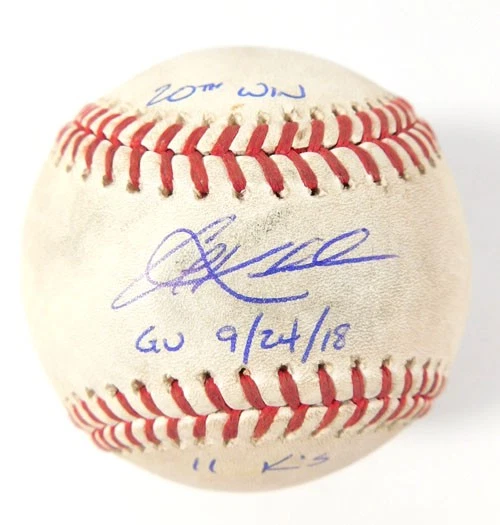 Signed Corey Kluber Cleveland Indians Game-Used Ball on 9-24-2018 vs. White Sox - Image 1 of 4