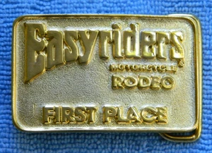 Scarce Vintage Easyriders Motorcycle Rodeo First Place Belt Buckle - Picture 1 of 3