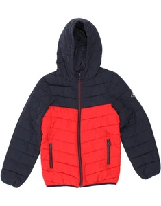 JOULES Boys Hooded Padded Jacket 9-10 Years Navy Blue Colourblock CR58 - Picture 1 of 3