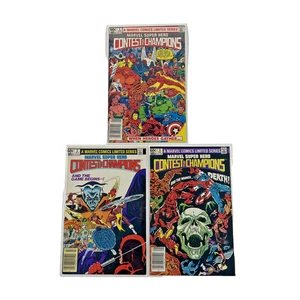 Marvel Super Hero Contest of Champions #1, 2, 3 (1982) Lote Completo Quiosco - Imagen 1 de 4
