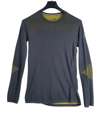 Camisa Suéter Smartwool Intraknit 200 Para Hombres L Gris Verde Cuello Redondo Mezcla de Lana LS Foto 1 de 4