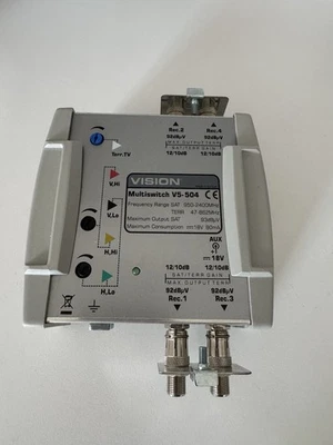 Multiswitch V5-504 Satelite DTV Vision V5 5 x 4 Cascade Satellite DTV F Plug - Image 1 of 3